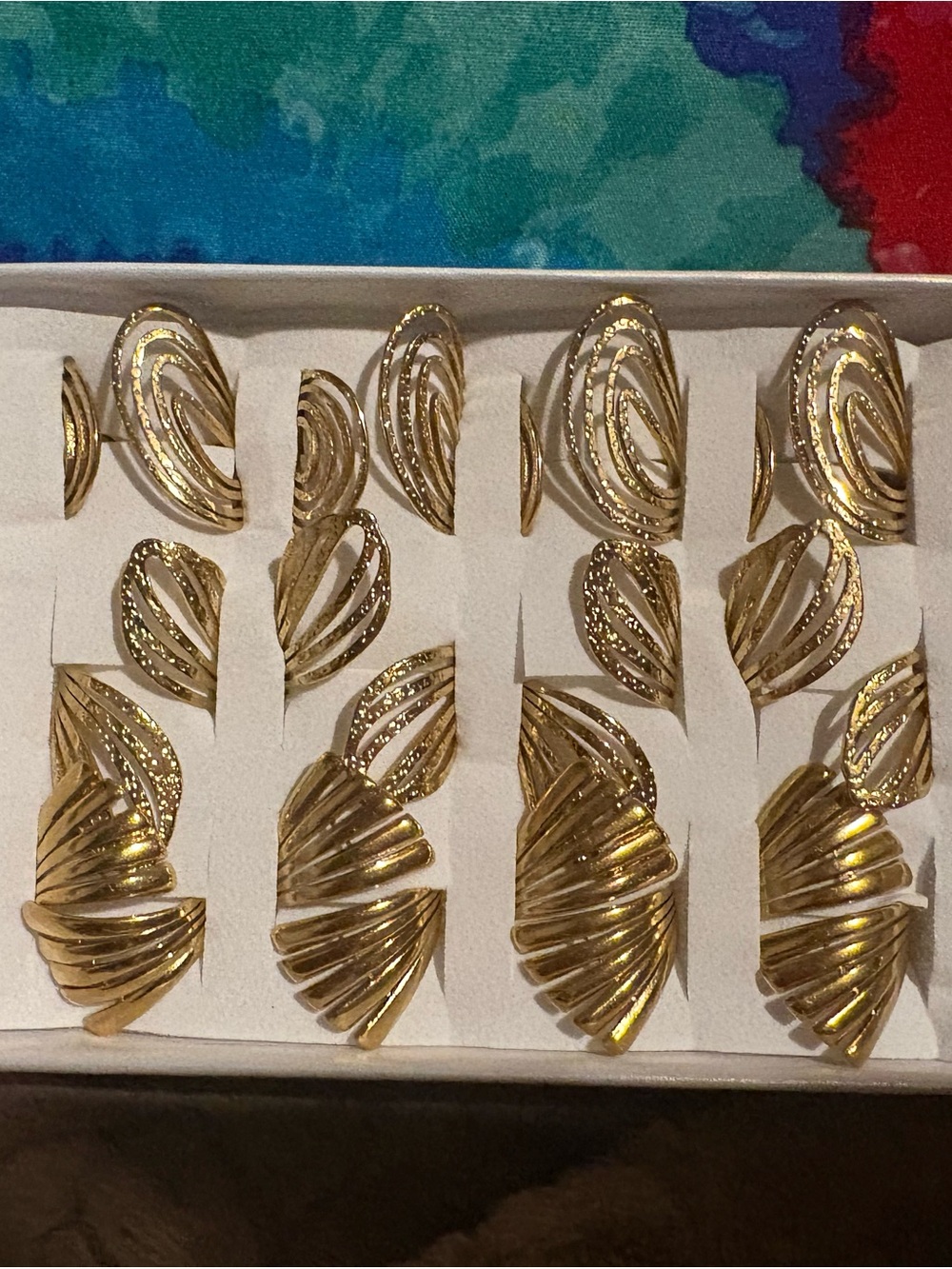 Gold Leaf Swirl Women’s Statement Earrings - Gold pick one for $5 start